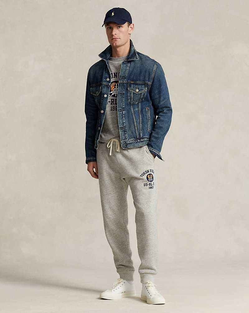 Ropa De Casa Ralph Lauren Classic Fit Jersey Graphic Hombre Azules | GIUQXEJ-84 - vista 3