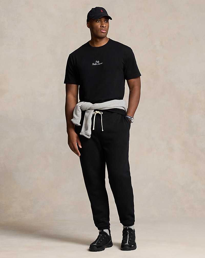 Ropa De Casa Ralph Lauren Embroidered-Logo Jersey Hombre Negros | EFJMZQW-32 - vista 3