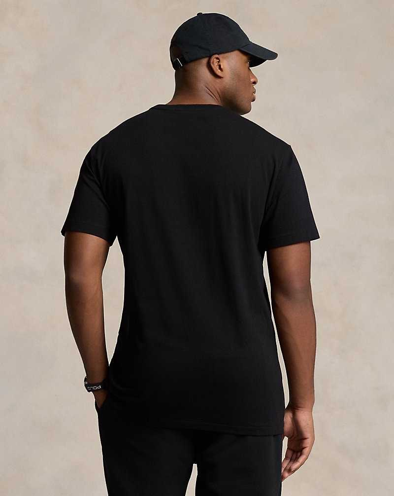 Ropa De Casa Ralph Lauren Embroidered-Logo Jersey Hombre Negros | EFJMZQW-32 - vista 4