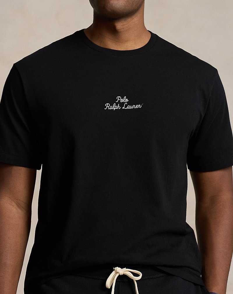 Ropa De Casa Ralph Lauren Embroidered-Logo Jersey Hombre Negros | EFJMZQW-32 - vista 5