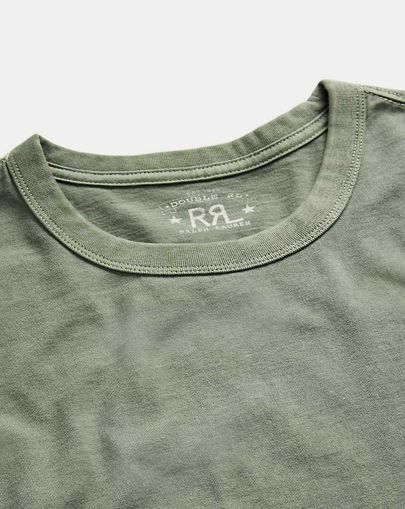 Ropa De Casa Ralph Lauren Garment-Dyed Crewneck Hombre Verdes | OUBXTHP-14 - vista 4
