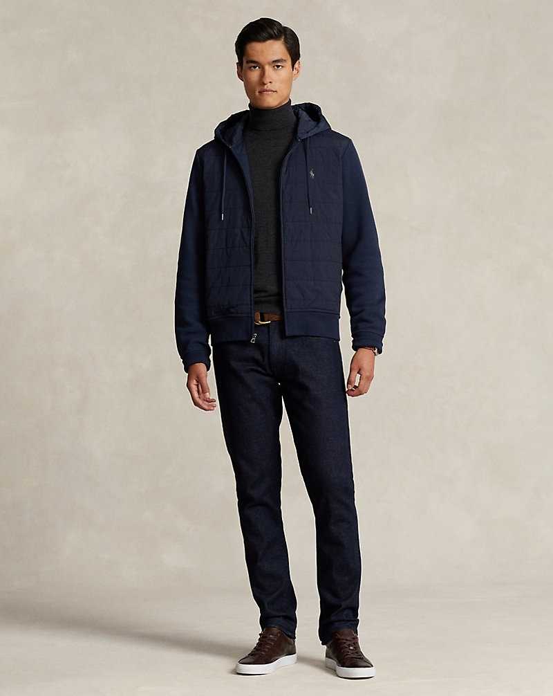 Ropa De Casa Ralph Lauren Hybrid Full-Zip Hombre Azul Marino | CRLFSMY-48 - vista 3
