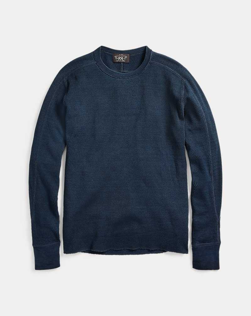 Ropa De Casa Ralph Lauren Indigo Jacquard-Knit Crewneck Hombre Azules Azules | CBMNIHK-86 - vista 1