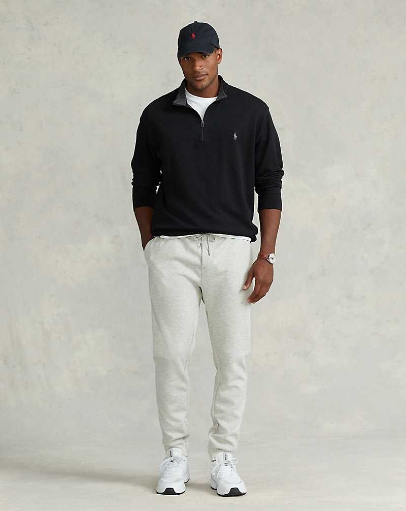 Ropa De Casa Ralph Lauren Luxury Jersey Quarter-Zip Hombre Polo Black/C9686 | MGYVCSR-86 - vista 3
