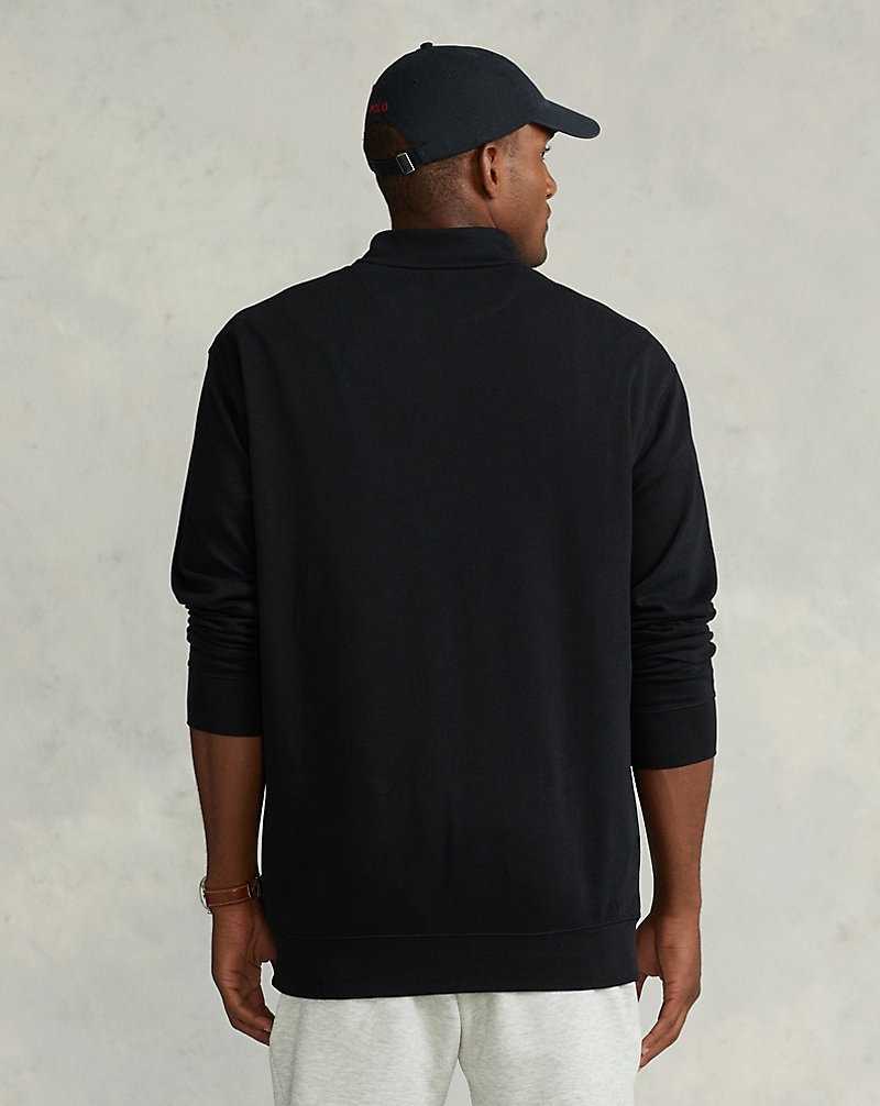 Ropa De Casa Ralph Lauren Luxury Jersey Quarter-Zip Hombre Polo Black/C9686 | MGYVCSR-86 - vista 4