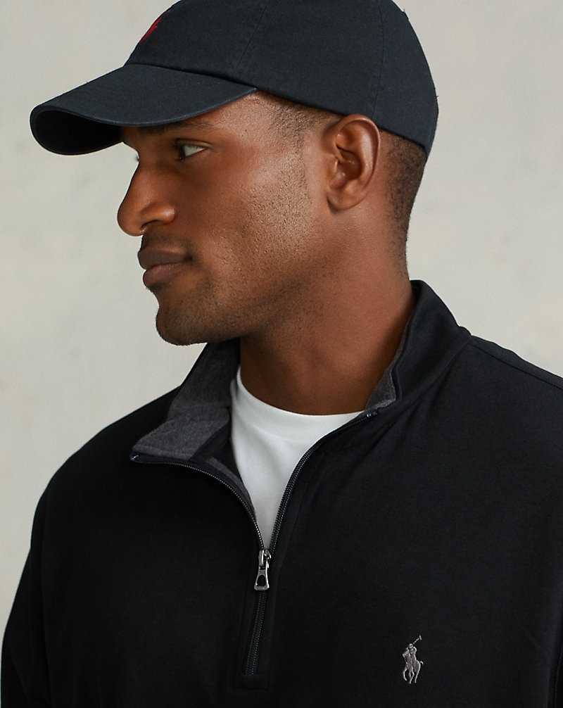 Ropa De Casa Ralph Lauren Luxury Jersey Quarter-Zip Hombre Polo Black/C9686 | MGYVCSR-86 - vista 5