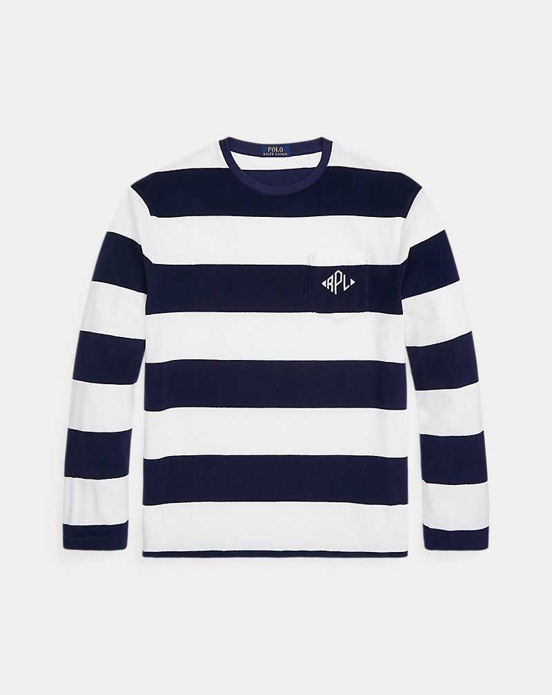 Ropa De Casa Ralph Lauren Standard Fit Monogram Terry Hombre Navy/White | NXOYRGV-80 - vista 2