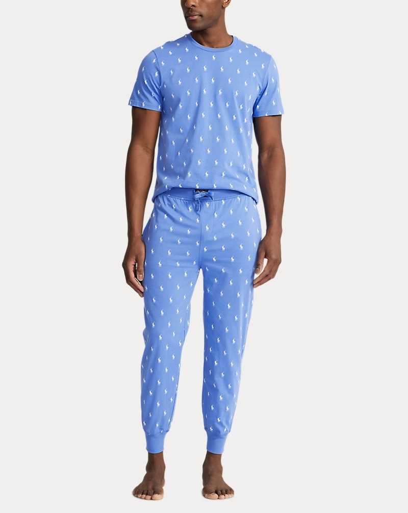 Ropa De Dormir Ralph Lauren Allover Pony Cotton Jersey Sleep Hombre Azules | CZTBVOQ-03 - vista 2