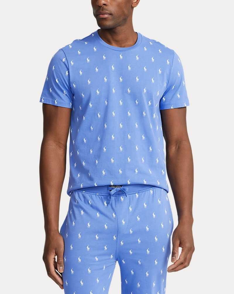 Ropa De Dormir Ralph Lauren Allover Pony Cotton Jersey Sleep Hombre Azules | CZTBVOQ-03 - vista 3