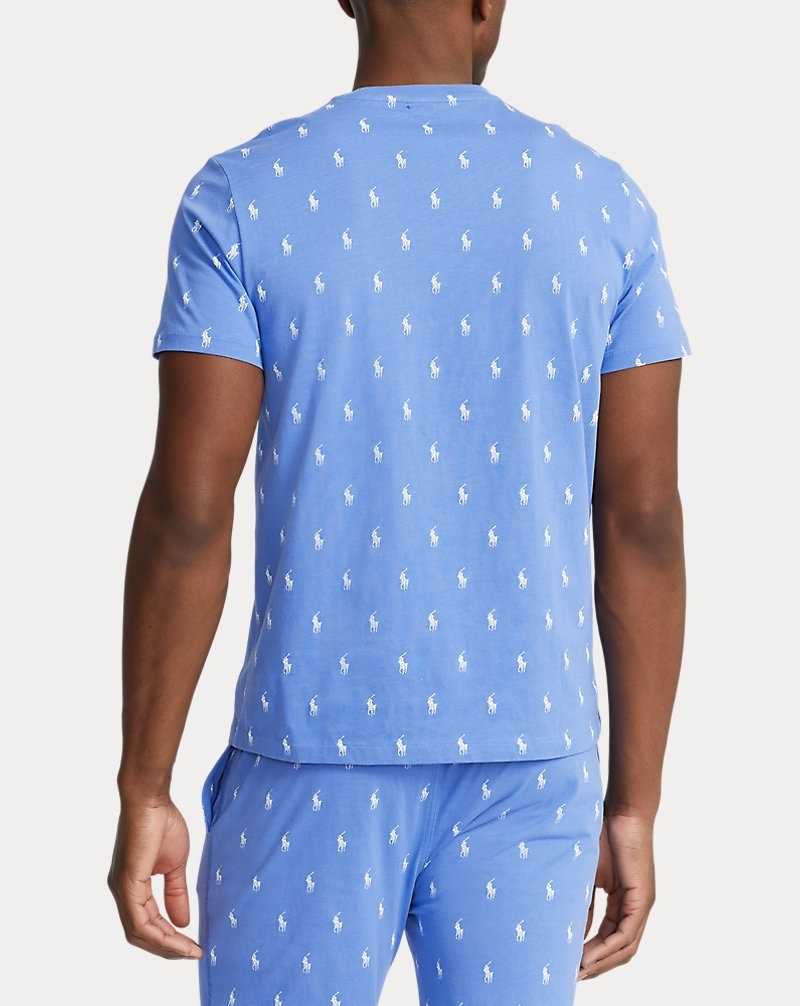 Ropa De Dormir Ralph Lauren Allover Pony Cotton Jersey Sleep Hombre Azules | CZTBVOQ-03 - vista 4