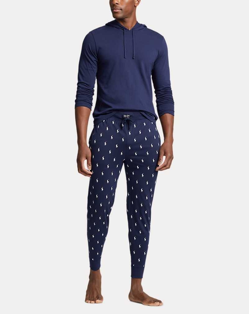 Ropa De Dormir Ralph Lauren All-over Pony Cotton Jersey Sleep Jogger Hombre Azul Marino | DCINRMJ-32 - vista 2
