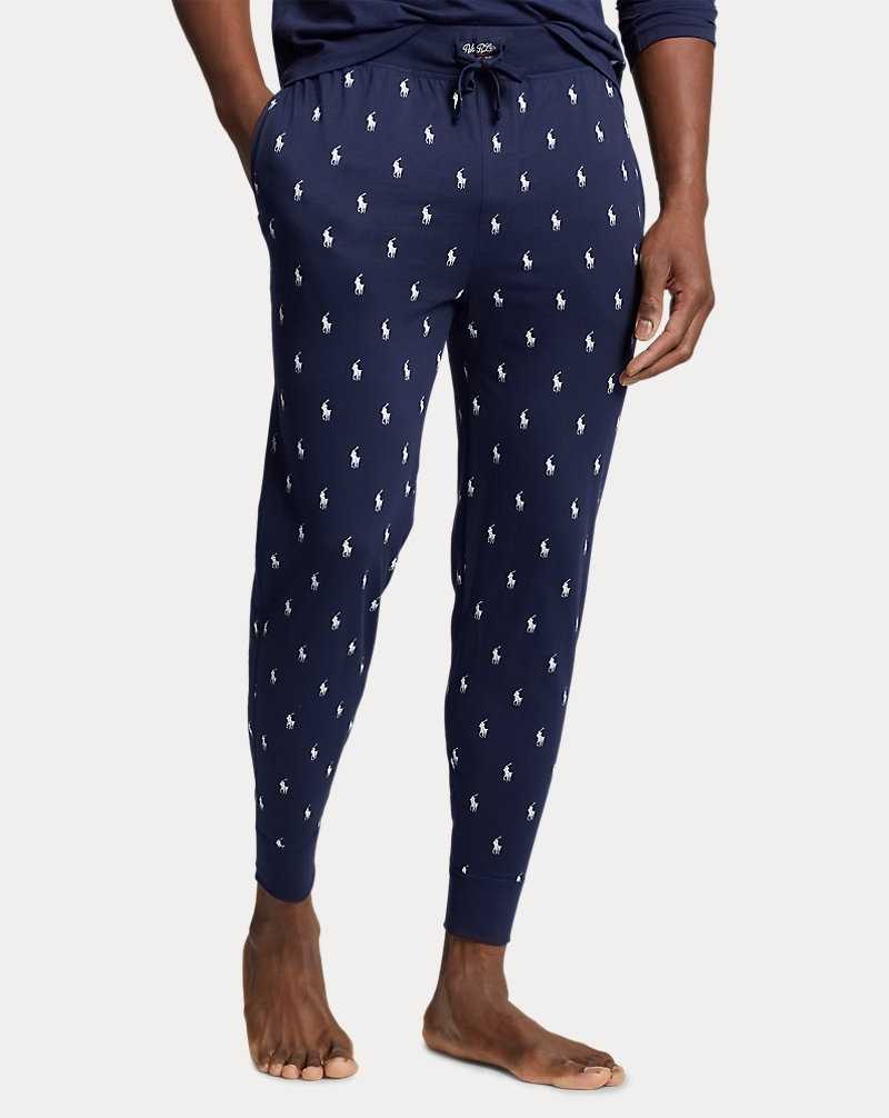 Ropa De Dormir Ralph Lauren All-over Pony Cotton Jersey Sleep Jogger Hombre Azul Marino | DCINRMJ-32 - vista 3