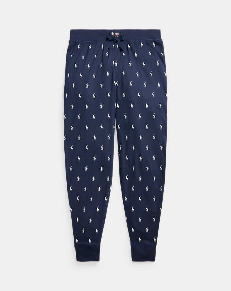 Ropa De Dormir Ralph Lauren All-over Pony Cotton Jersey Sleep Jogger Hombre Azul Marino | DCINRMJ-32 - vista 1