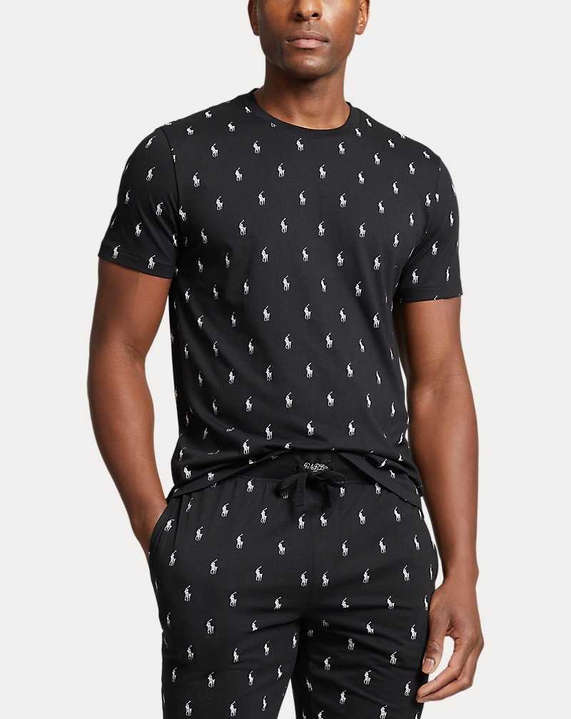 Ropa De Dormir Ralph Lauren Allover Pony Cotton Jersey Sleep Hombre Negros | PHVQJBR-82 - vista 3
