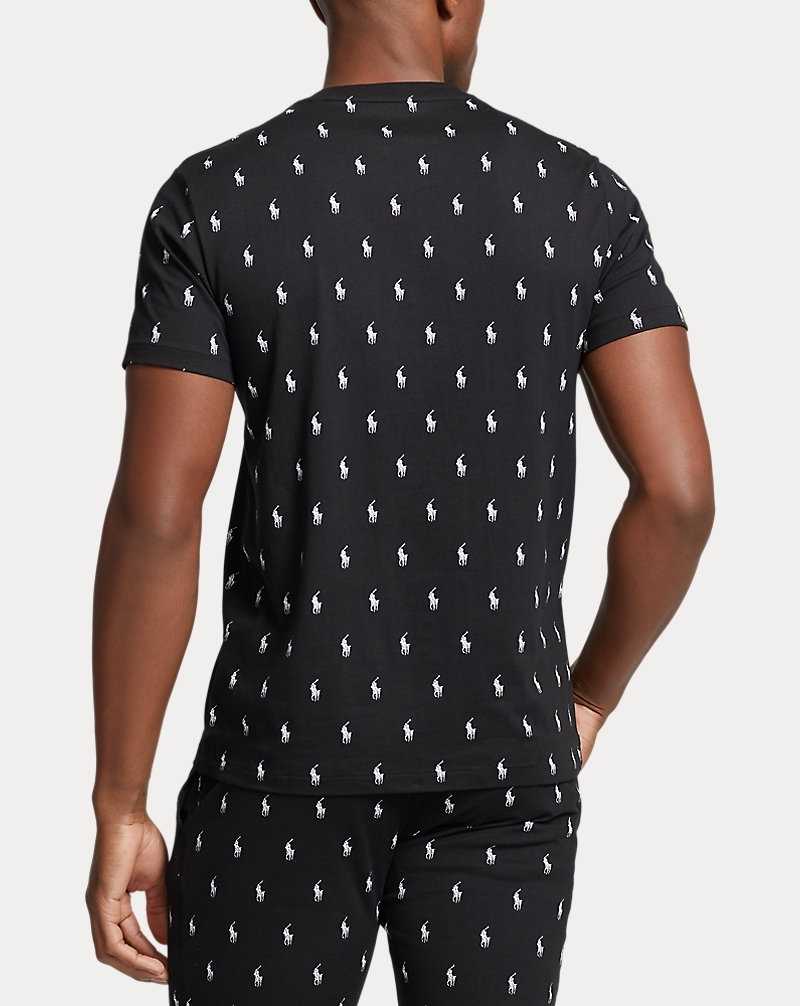 Ropa De Dormir Ralph Lauren Allover Pony Cotton Jersey Sleep Hombre Negros | PHVQJBR-82 - vista 4