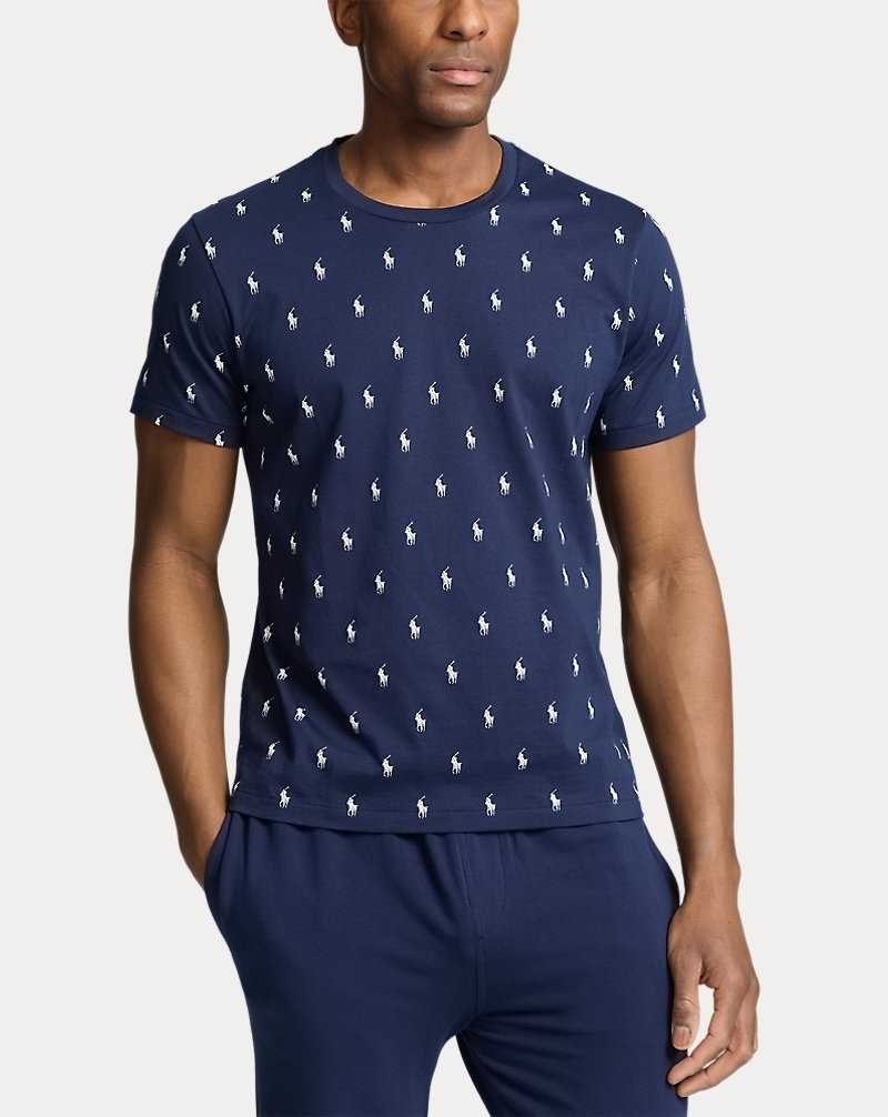Ropa De Dormir Ralph Lauren Allover Pony Cotton Jersey Sleep Hombre Azul Marino | ACWHYFL-07 - vista 2