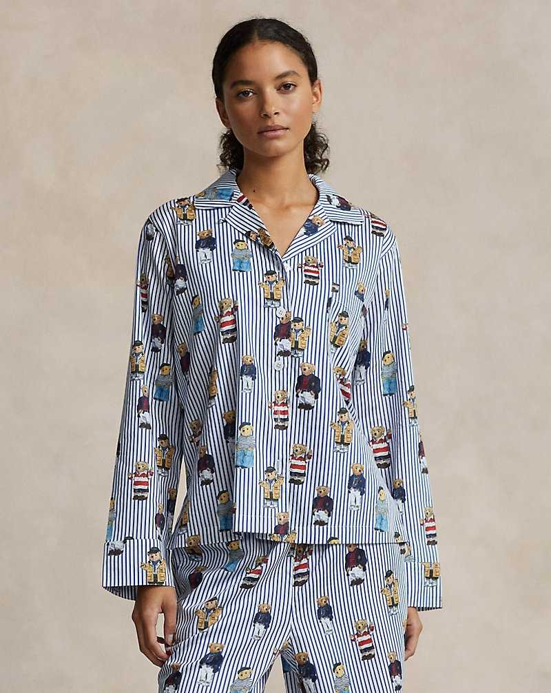Ropa De Dormir Ralph Lauren Bear Long-Sleeve Pyjama Set Mujer Nautical Bear | IBUHEND-93 - vista 3
