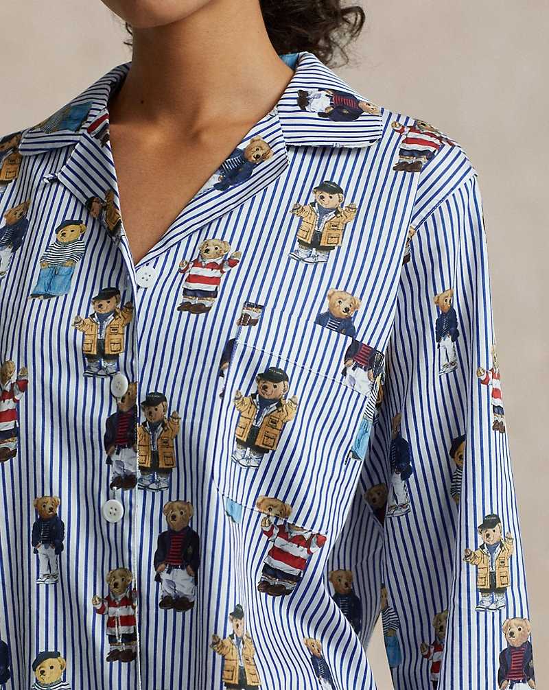 Ropa De Dormir Ralph Lauren Bear Long-Sleeve Pyjama Set Mujer Nautical Bear | IBUHEND-93 - vista 5