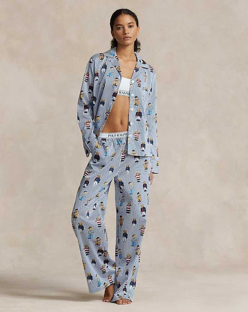Ropa De Dormir Ralph Lauren Bear Long-Sleeve Pyjama Set Mujer Nautical Bear | IBUHEND-93 - vista 1