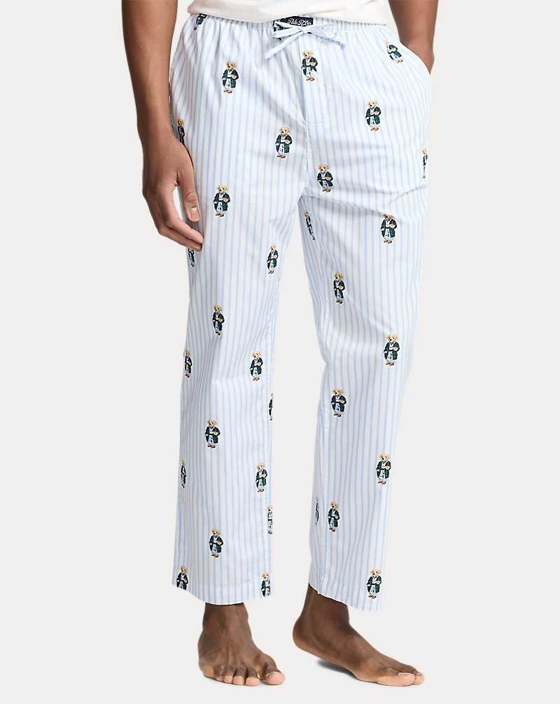 Ropa De Dormir Ralph Lauren Bear Striped Cotton Pyjama Hombre All Over Bear | XSRBFLW-82 - vista 3