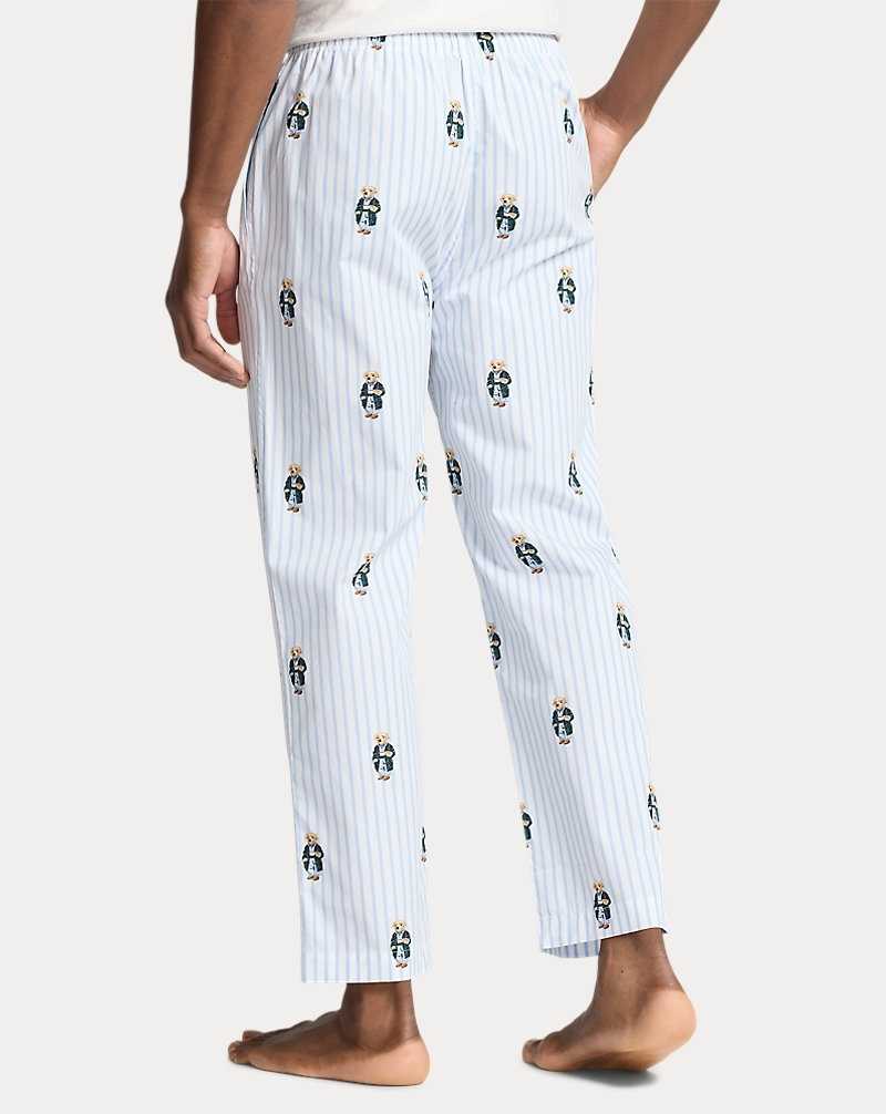 Ropa De Dormir Ralph Lauren Bear Striped Cotton Pyjama Hombre All Over Bear | XSRBFLW-82 - vista 4