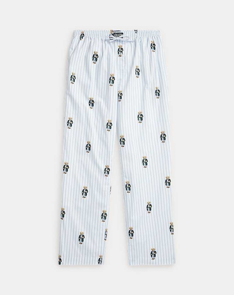Ropa De Dormir Ralph Lauren Bear Striped Cotton Pyjama Hombre All Over Bear | XSRBFLW-82 - vista 1