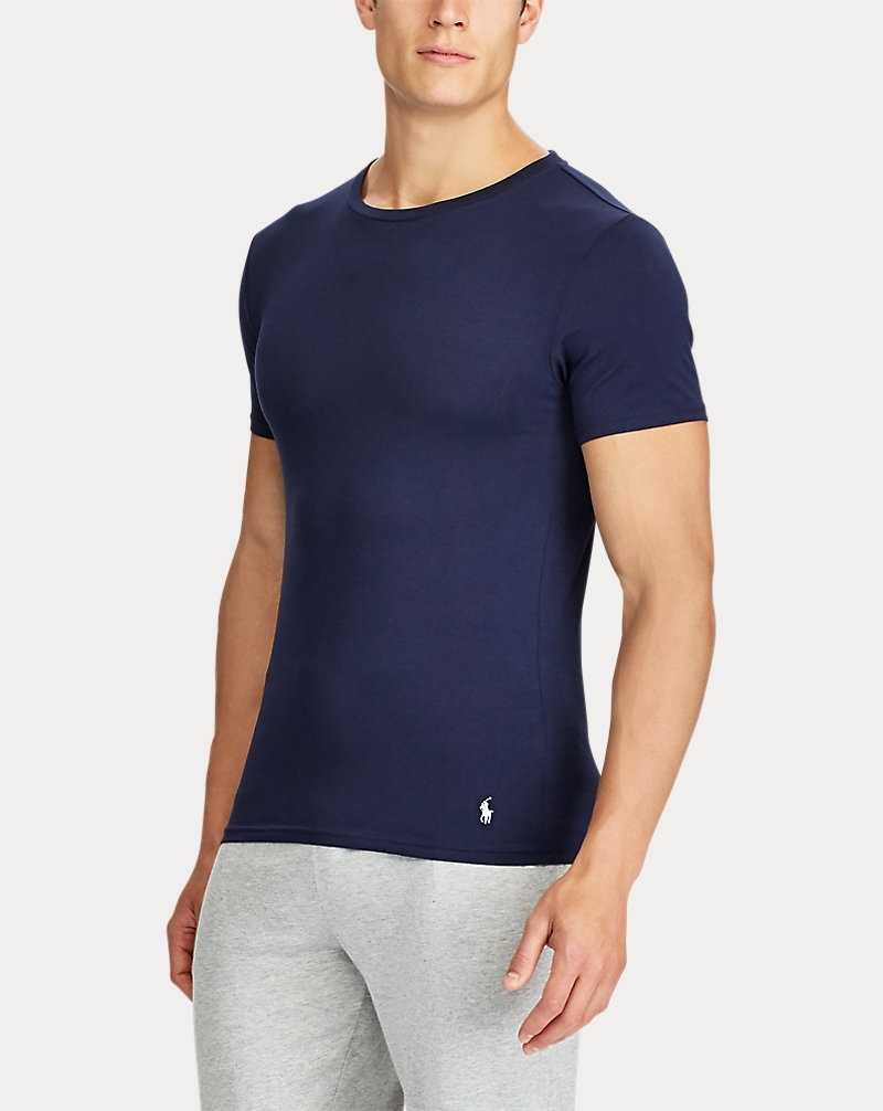 Ropa De Dormir Ralph Lauren Classic Crewneck Undershirt 2-Pack Hombre Azul Marino | JGEHUFS-09 - vista 2