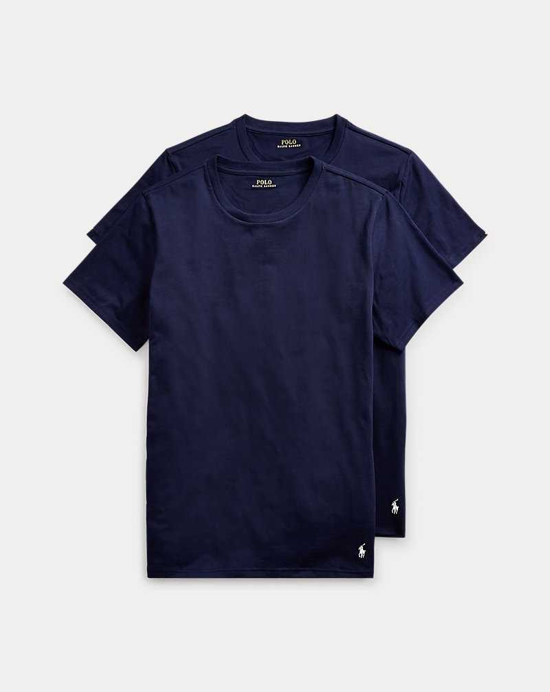 Ropa De Dormir Ralph Lauren Classic Crewneck Undershirt 2-Pack Hombre Azul Marino | JGEHUFS-09 - vista 1