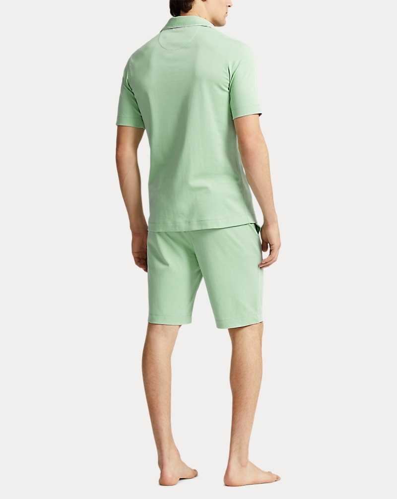 Ropa De Dormir Ralph Lauren Cotton Interlock Pyjama Set Hombre Celadon | XBGUREA-23 - vista 4