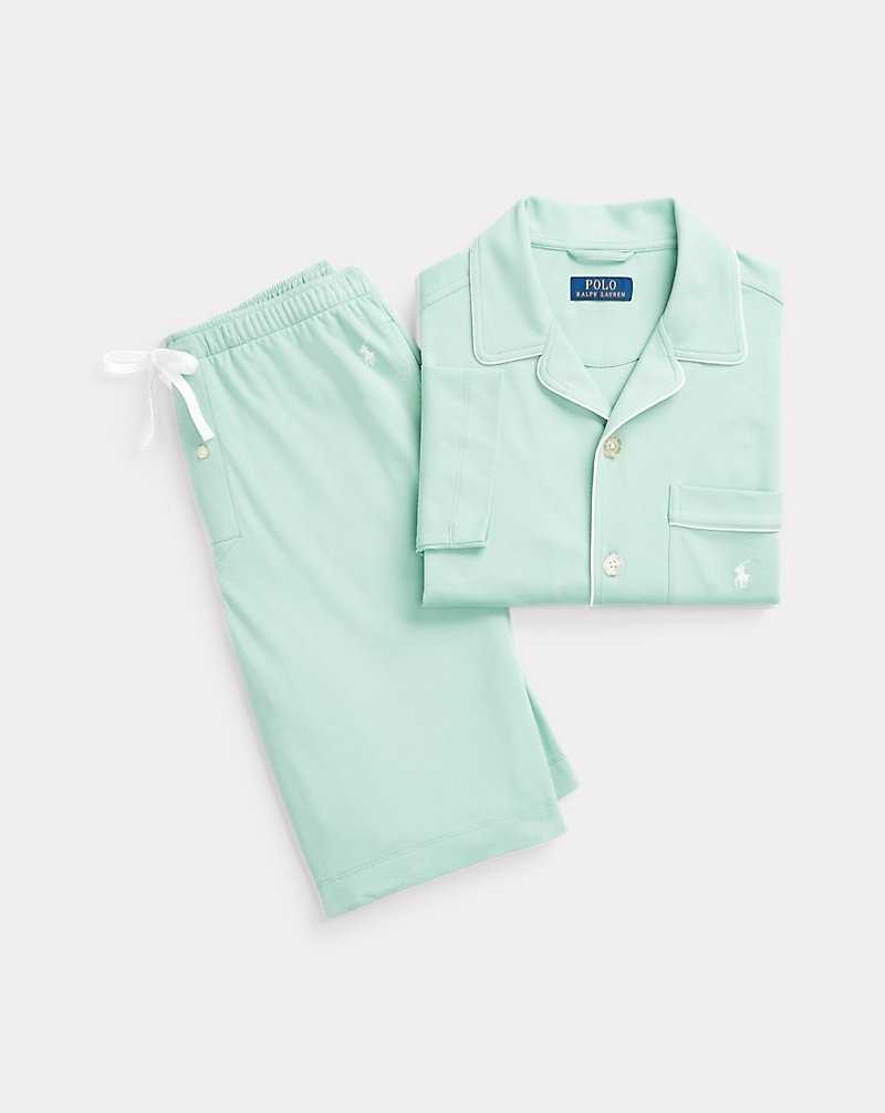 Ropa De Dormir Ralph Lauren Cotton Interlock Pyjama Set Hombre Celadon | XBGUREA-23 - vista 1