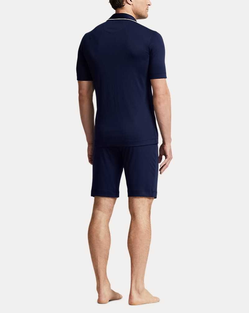 Ropa De Dormir Ralph Lauren Cotton Interlock Pyjama Set Hombre Azul Marino | TFHSMLP-04 - vista 4