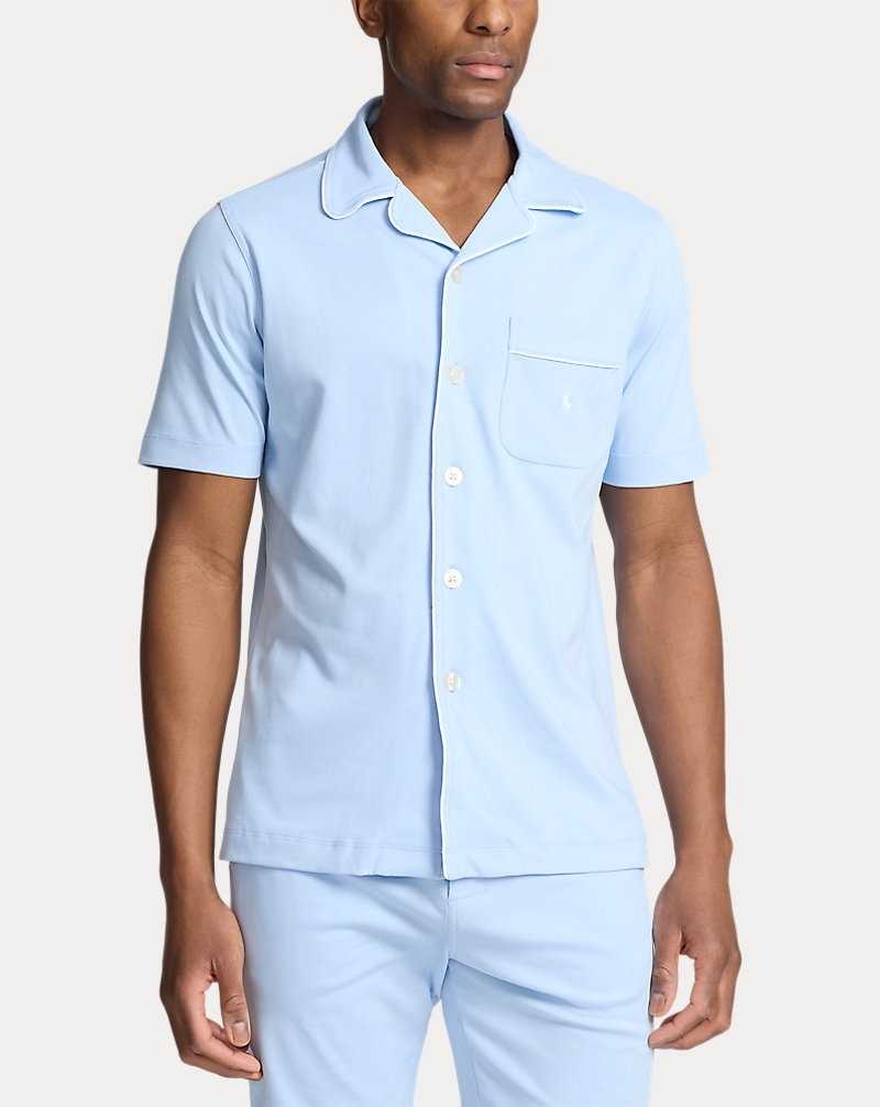 Ropa De Dormir Ralph Lauren Cotton Interlock Pyjama Set Hombre Azules | IDHBVUP-49 - vista 3