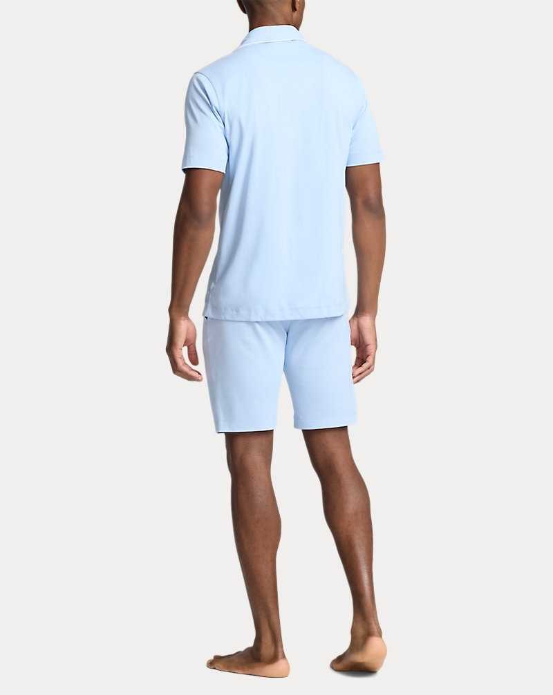 Ropa De Dormir Ralph Lauren Cotton Interlock Pyjama Set Hombre Azules | IDHBVUP-49 - vista 4