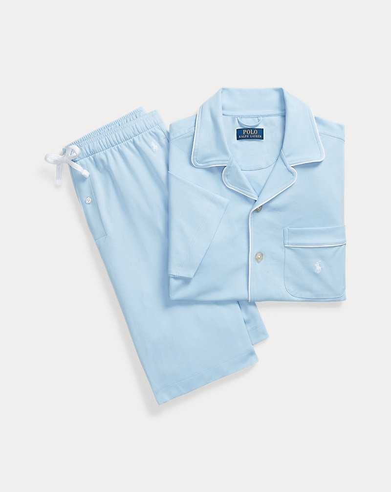 Ropa De Dormir Ralph Lauren Cotton Interlock Pyjama Set Hombre Azules | IDHBVUP-49 - vista 1