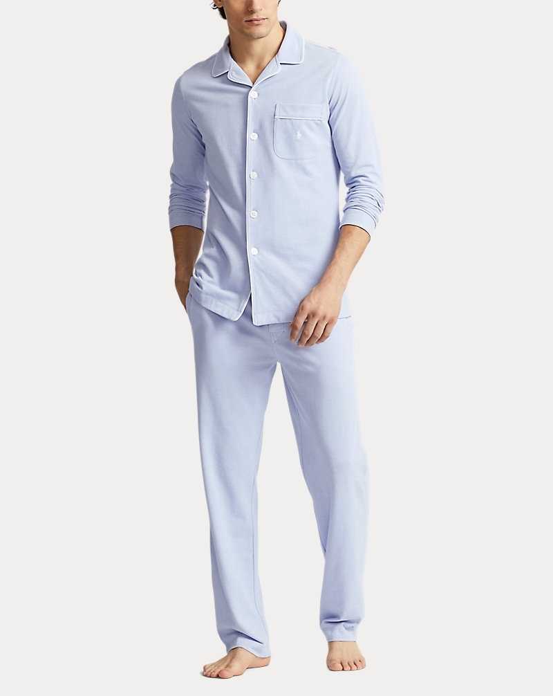 Ropa De Dormir Ralph Lauren Cotton Mesh Pyjama Set Hombre Azules | ODLNGAZ-74 - vista 2