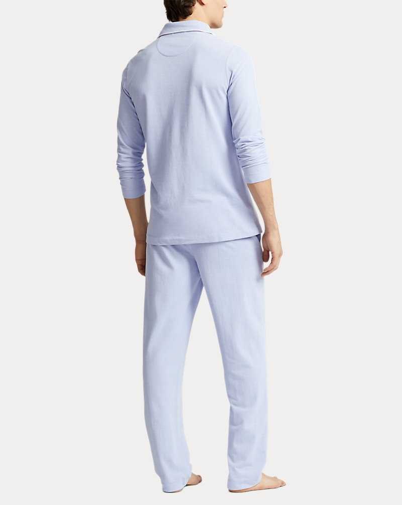 Ropa De Dormir Ralph Lauren Cotton Mesh Pyjama Set Hombre Azules | ODLNGAZ-74 - vista 4