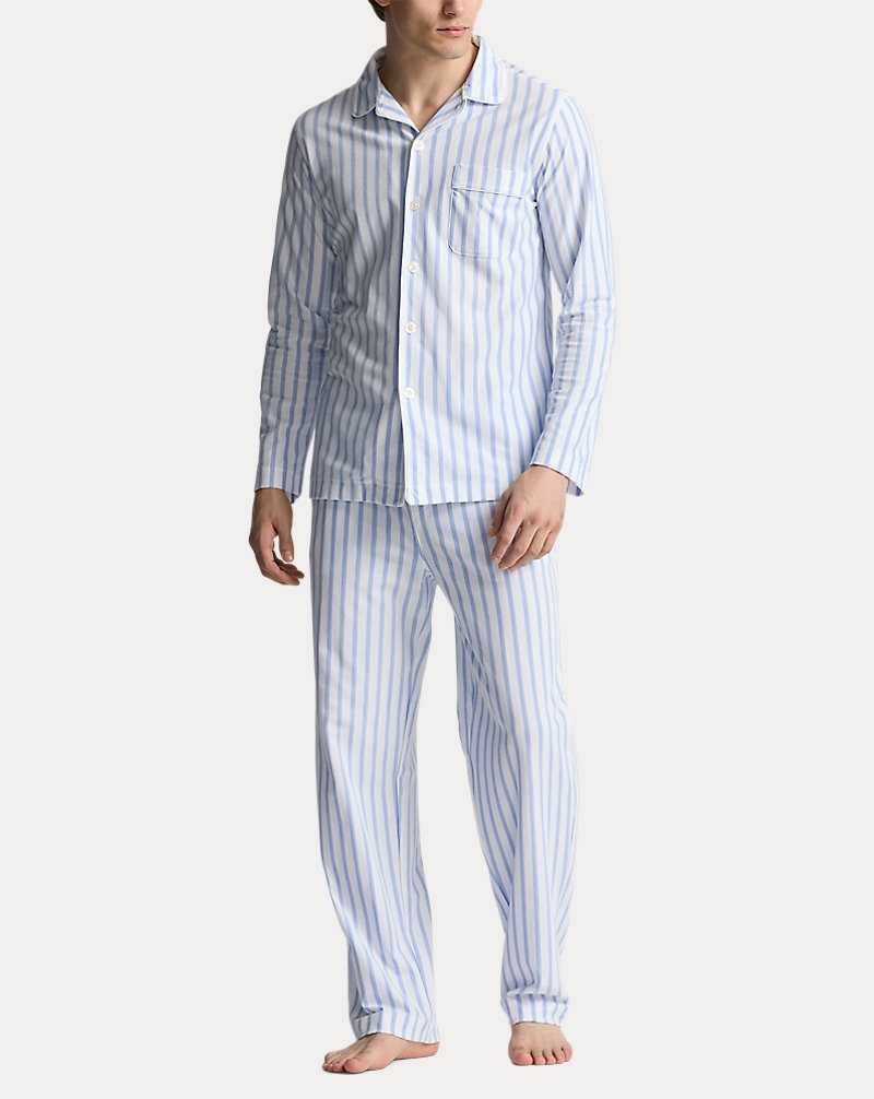 Ropa De Dormir Ralph Lauren Cotton Mesh Pyjama Set Hombre Harbor Island Blue/white | RBMJNTH-69 - vista 2