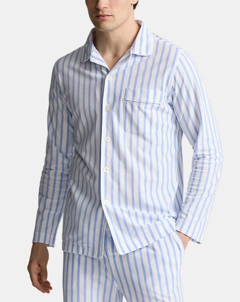 Ropa De Dormir Ralph Lauren Cotton Mesh Pyjama Set Hombre Harbor Island Blue/white | RBMJNTH-69 - vista 3