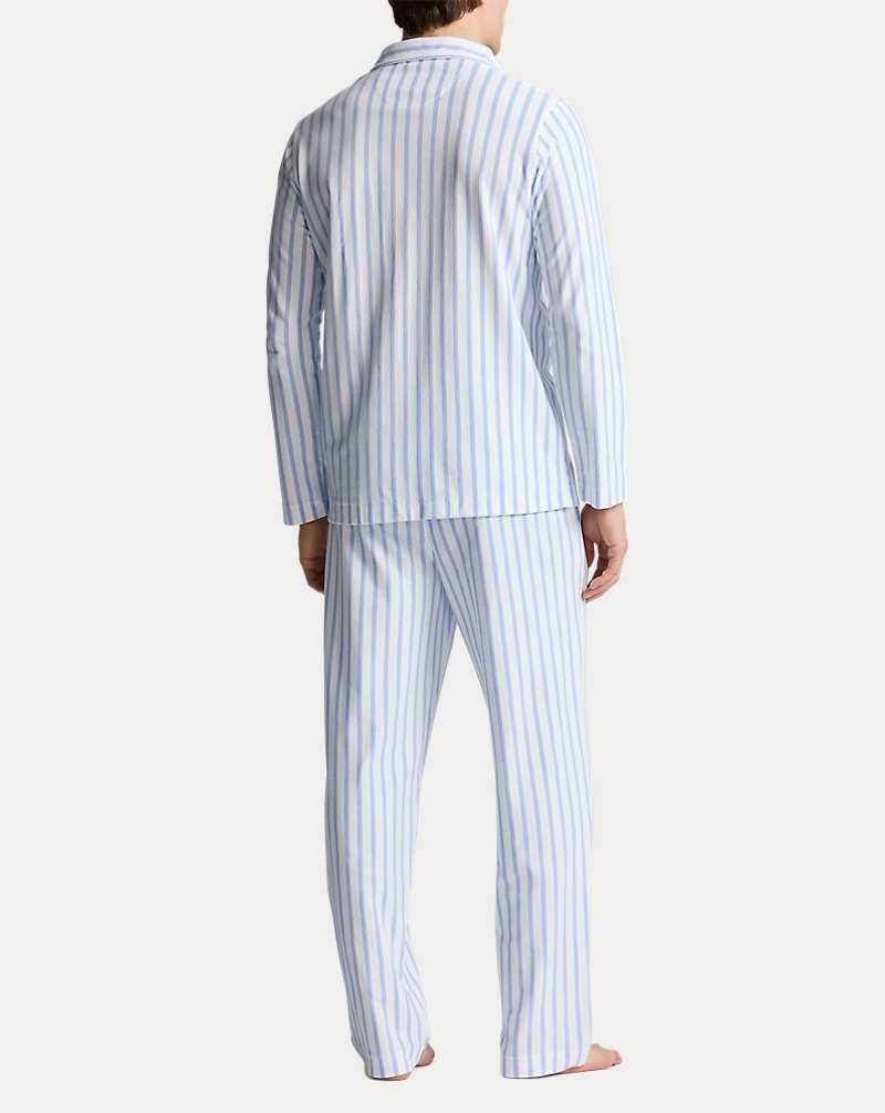 Ropa De Dormir Ralph Lauren Cotton Mesh Pyjama Set Hombre Harbor Island Blue/white | RBMJNTH-69 - vista 4