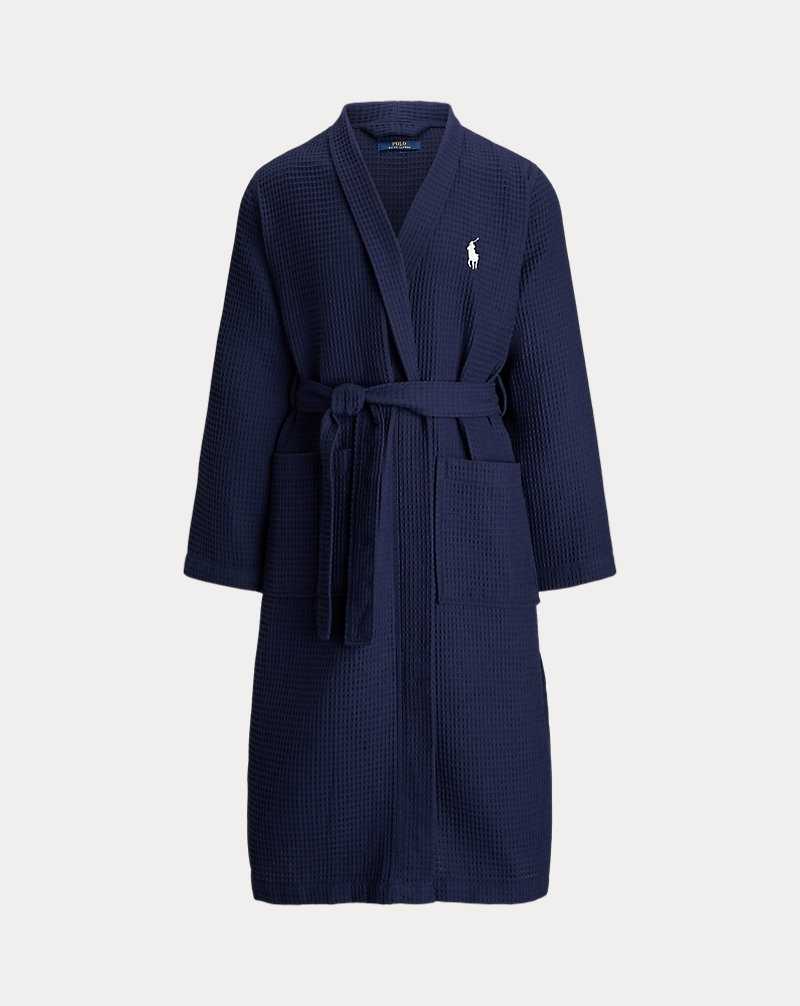 Ropa De Dormir Ralph Lauren Cotton Pique Robe Hombre Azul Marino | BKLJPMN-65 - vista 1