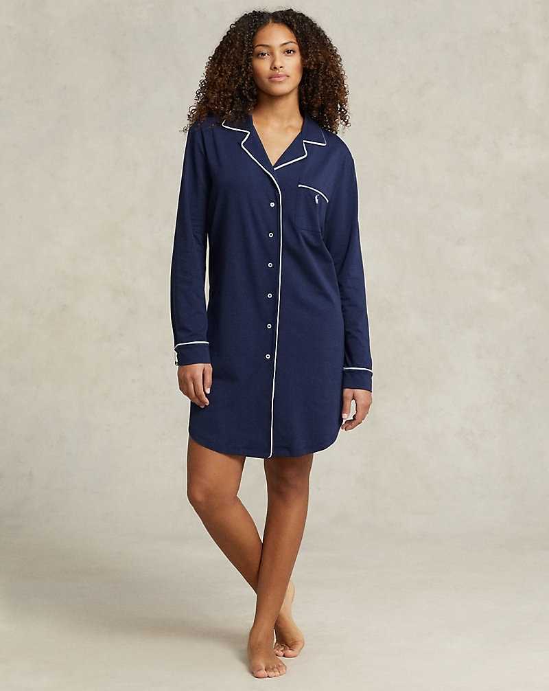 Ropa De Dormir Ralph Lauren Jersey Sleep Mujer Azul Marino | YSRZKLD-81 - vista 1