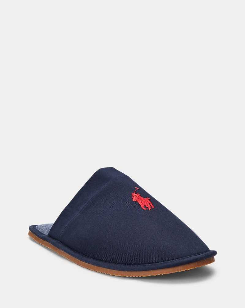 Ropa De Dormir Ralph Lauren Klarence Twill Slipper Hombre Azul Marino | JQLOECU-26 - vista 2