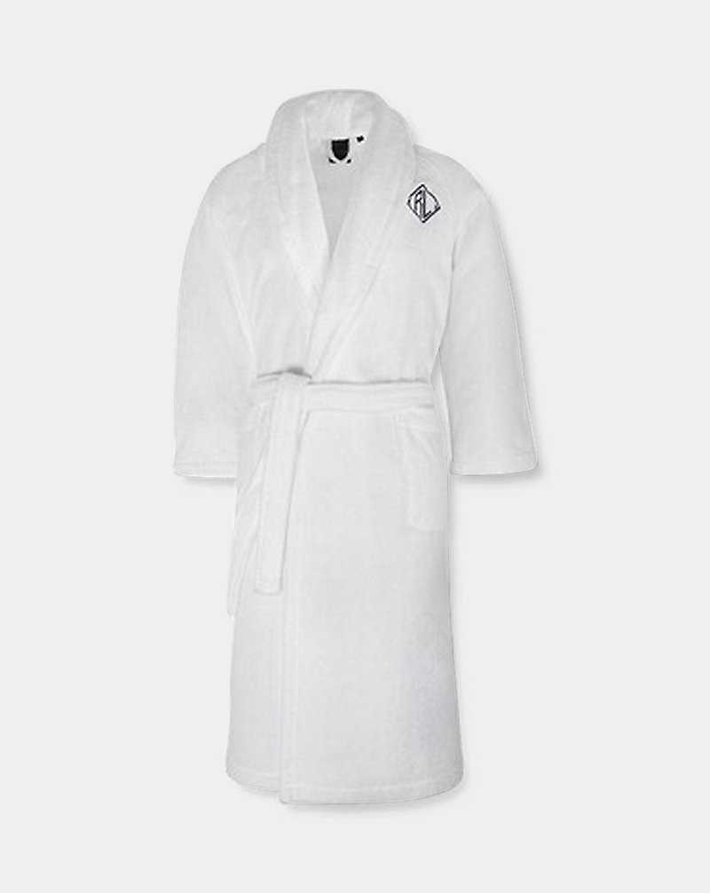 Ropa De Dormir Ralph Lauren Langdon Shawl-Collar Bathrobe Hombre Blancos | WDPJRKN-26 - vista 1