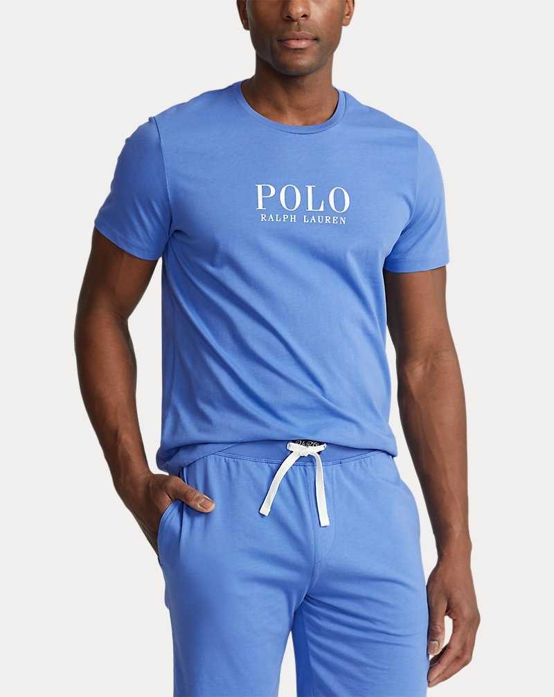 Ropa De Dormir Ralph Lauren Logo Cotton Jersey Sleep Hombre Azules | CZNUWIG-40 - vista 2