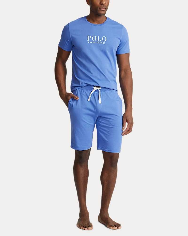Ropa De Dormir Ralph Lauren Logo Cotton Jersey Sleep Hombre Azules | CZNUWIG-40 - vista 3