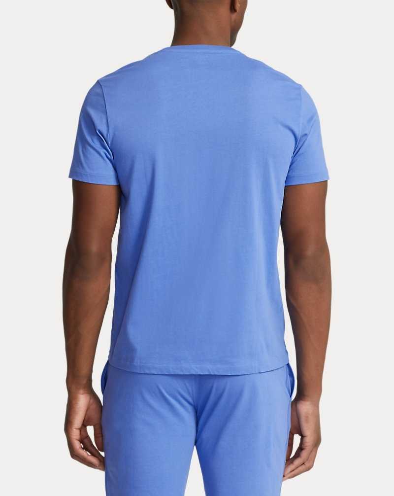 Ropa De Dormir Ralph Lauren Logo Cotton Jersey Sleep Hombre Azules | CZNUWIG-40 - vista 4