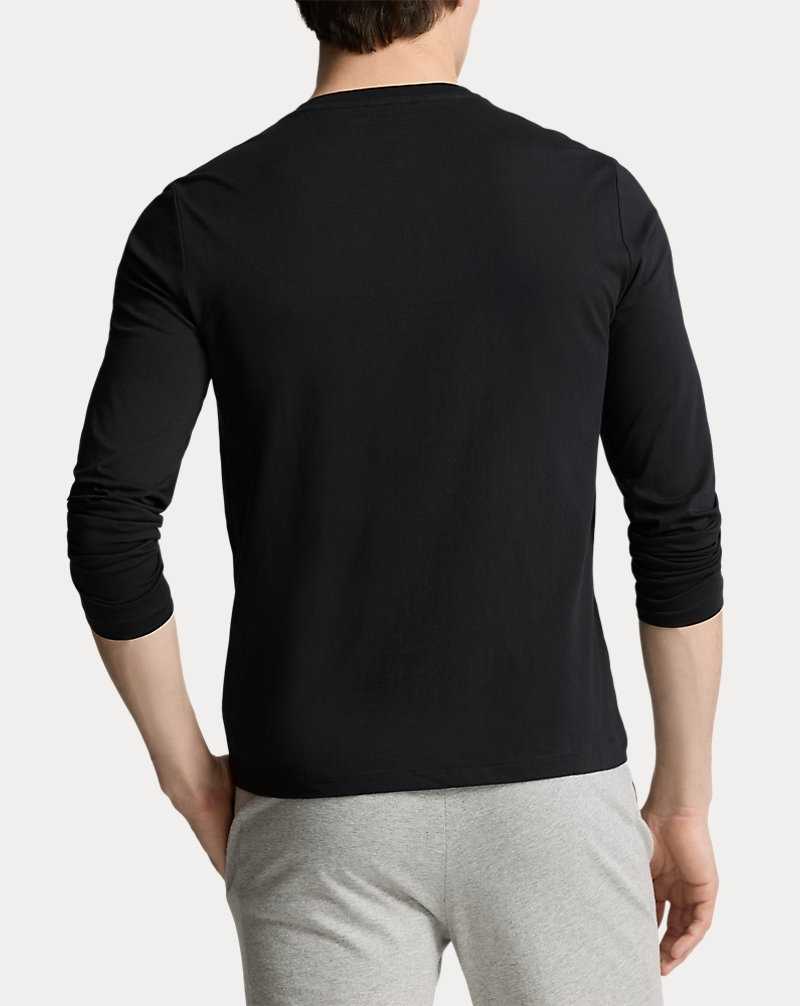 Ropa De Dormir Ralph Lauren Logo Jersey Long-Sleeve Sleep Hombre Negros | ZIANXYL-85 - vista 4