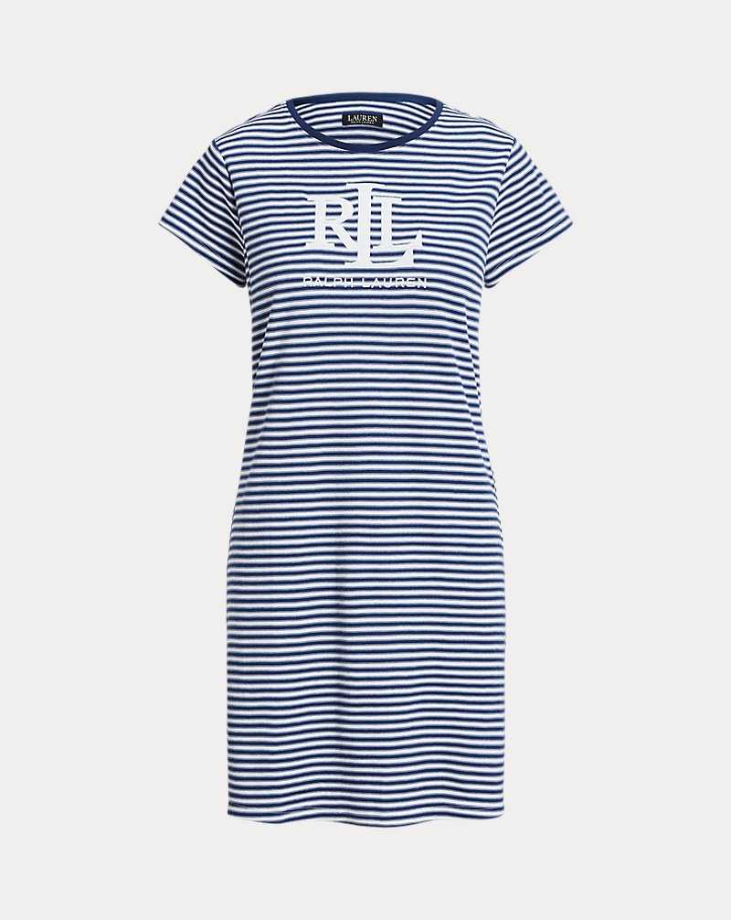 Ropa De Dormir Ralph Lauren Logo Striped Interlock Sleep Mujer Azules Rayas | DFBYSHA-75 - vista 2