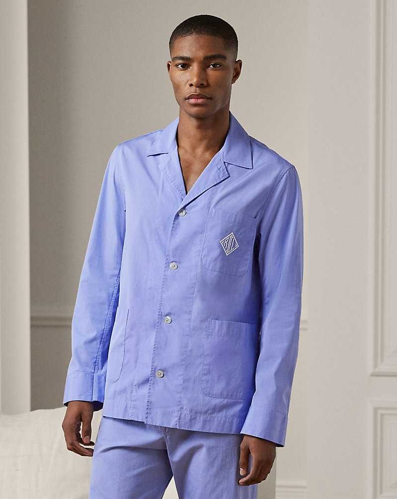 Ropa De Dormir Ralph Lauren Monogram Cotton Pyjama Set Hombre Azules | IVULZKH-67 - vista 3