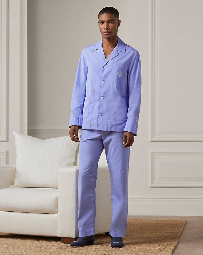 Ropa De Dormir Ralph Lauren Monogram Cotton Pyjama Set Hombre Azules | IVULZKH-67 - vista 1